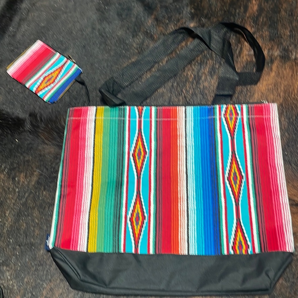 New no tags Ngil bag, sarape and aztec print